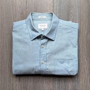 Oxford Shirt in Grey/Soft Mint, Frank & Oak (size M)